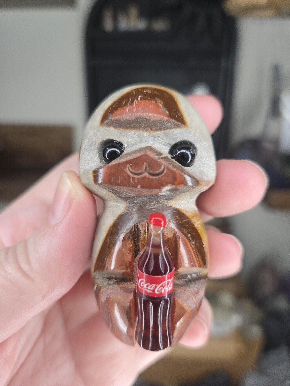 Polychrome Coca Cola Mushroom Crystal Hedgie Buddy - Picture 1 of 4
